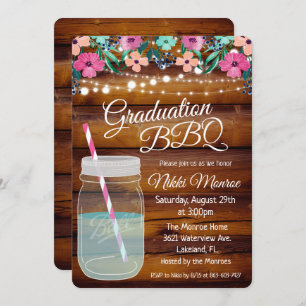 BBQ Mason Jar Invitation