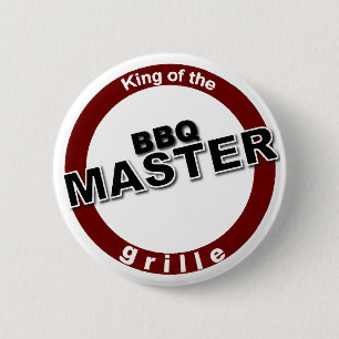 BBQ Master King of the Grille 2 Inch Round Button