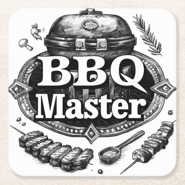 BBQ Master” Paper Coaster  (Front)