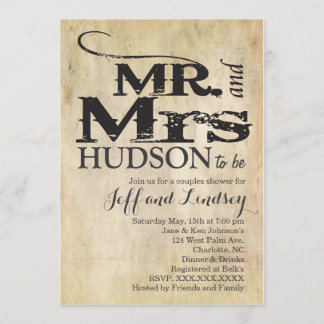 BBQ Mr. and Mrs. BBG COUPles shower invitation