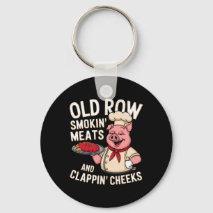 Bbq Old Row Smoking Meats And Clappin Cheeks 1  Keychain
