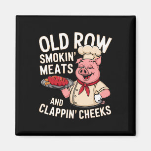 Bbq Old Row Smoking Meats And Clappin Cheeks 1  Magnet