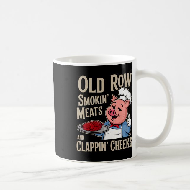 Bbq Old Row Smoking Meats And Clappin Cheeks  Coffee Mug (Right)