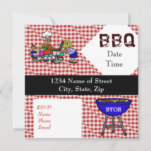 BBQ or Barbeque Fun Party Invitation Customize It!