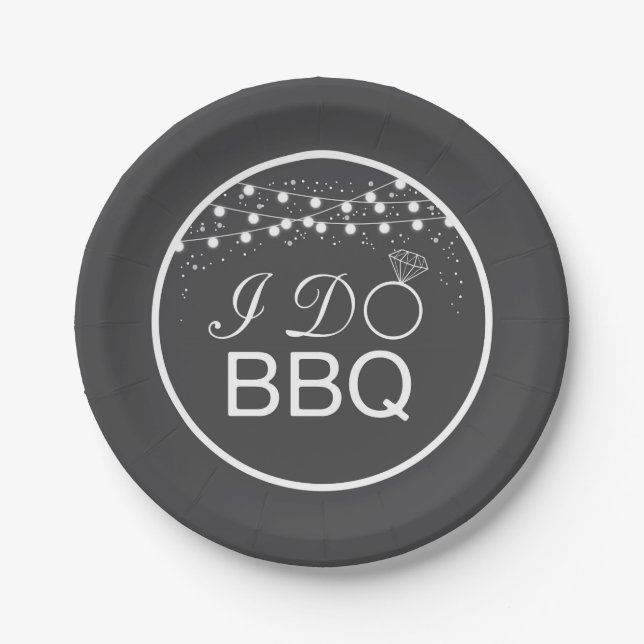 BBQ paper plates / I Do BBQ paper plates (Front)