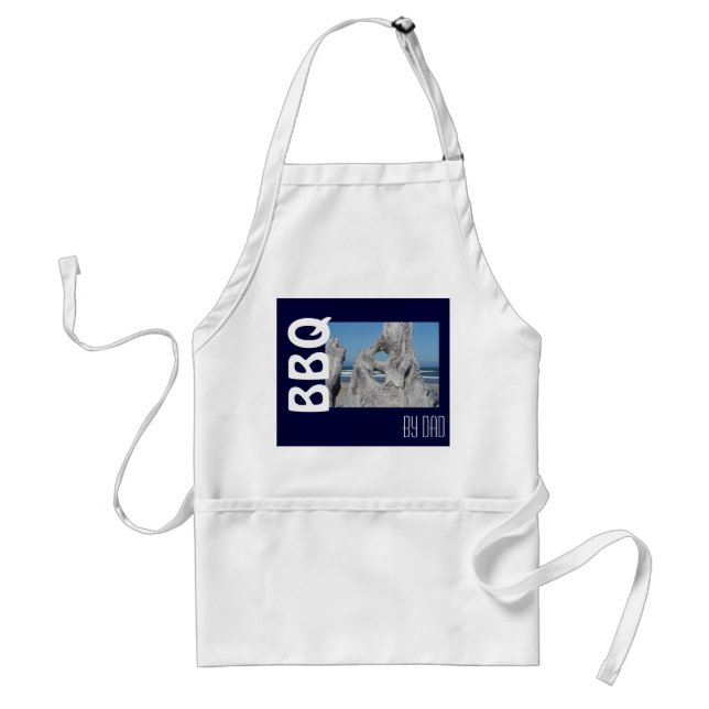 BBQ par papa tablier Blue Sky Ocean Wave Driftwood (Devant)