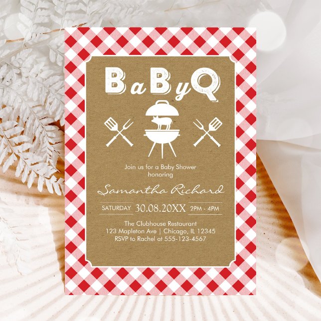 BBQ Party Baby Shower Invitation (Creator Uploaded)
