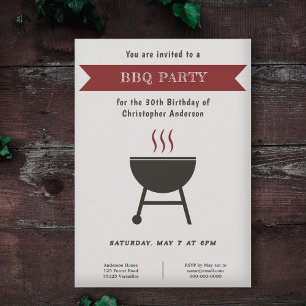 BBQ Party Birthday Invitation