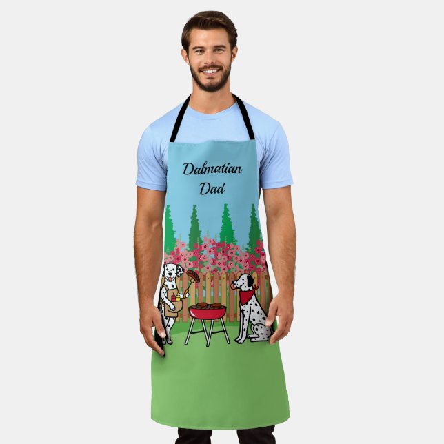 BBQ Party Dalmatian Dad Apron (Worn)