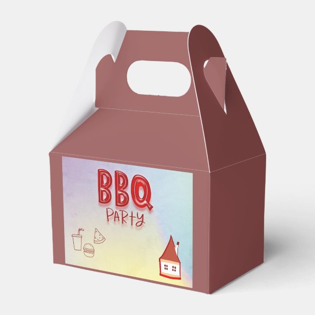 BBQ Party Favor Box (Front Side)