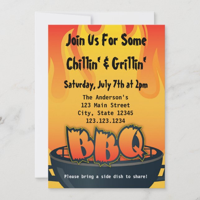 BBQ Party Invitation (Front)