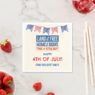 BBQ Party Patriotic American 4th of July Table Napkin