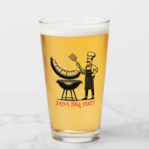 BBQ Party  Personalized Chef  Glass