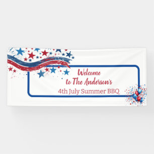 BBQ Personnalisé 4 Juillet Bannière