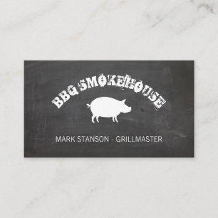 BBQ / Pig / Chalk Background Business Card
