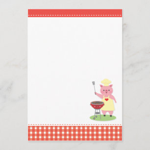 BBQ Pig Invitation
