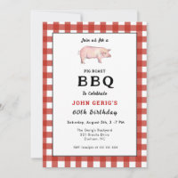BBQ Pig Roast fête d'anniversaire Invitation