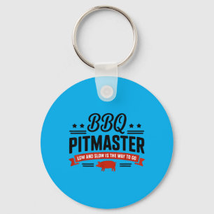 Bbq Pitmaster Low Slow Smoker Grill Keychain