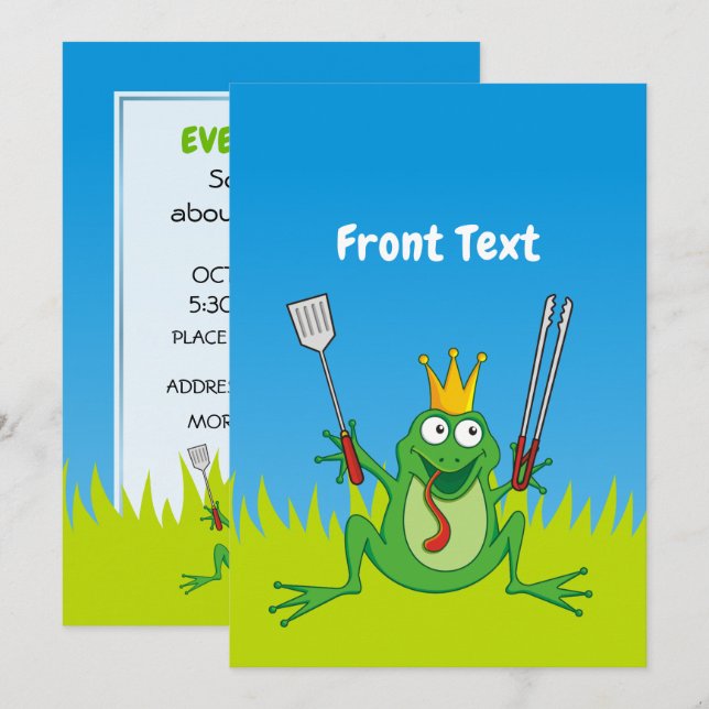 BBQ Prince Invitation (Front/Back)
