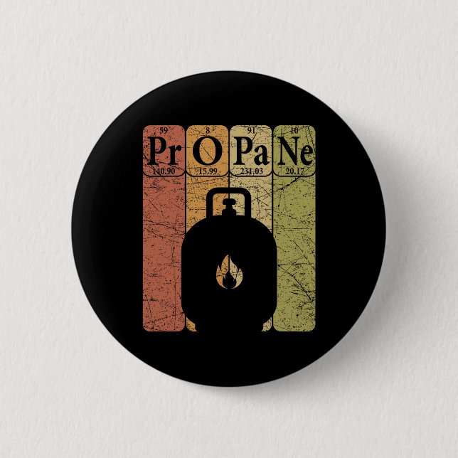 Bbq Propane Periodic Table Elements Grill Bbq Love 2 Inch Round Button (Front)