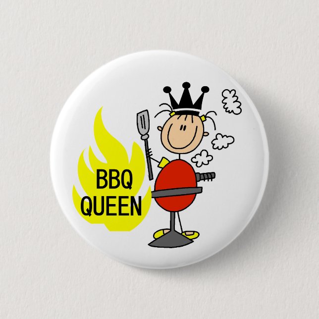 BBQ Queen 2 Inch Round Button (Front)
