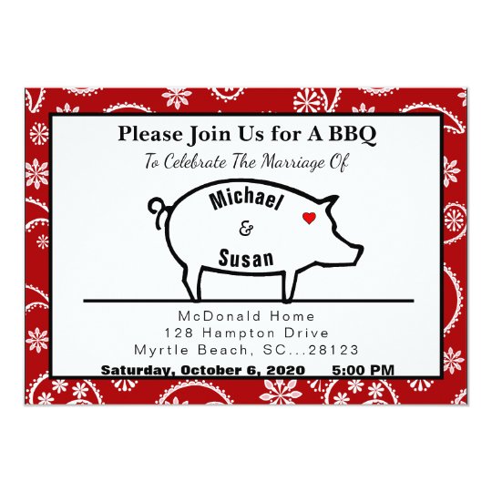 BBQ Reception Invitations