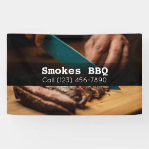 BBQ Restaurant Fumé Grillé Bannière d'affaires