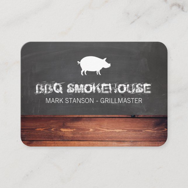 BBQ Restaurant / Pig Business Card (Front)