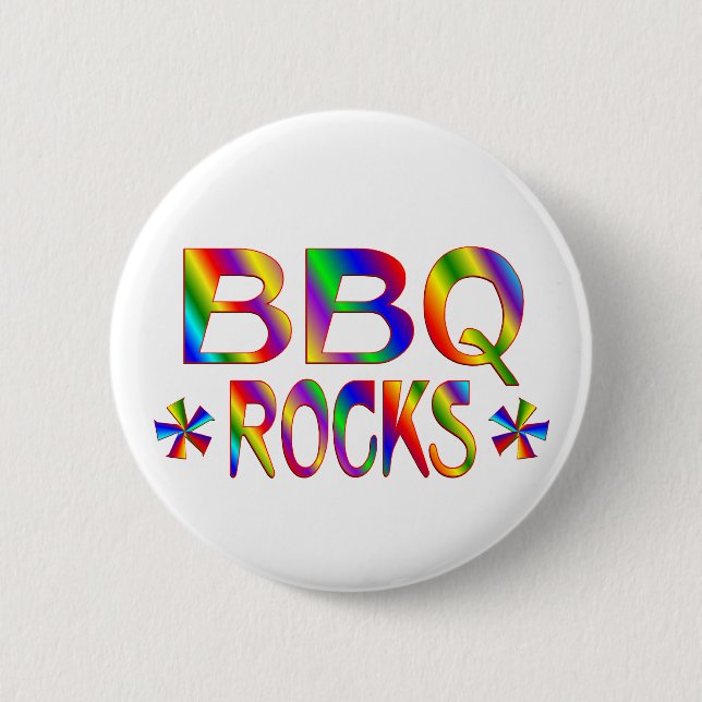 BBQ Rocks 2 Inch Round Button (Front)
