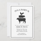 BBQ Rustic Couples Baby shower Baby Q Invitation