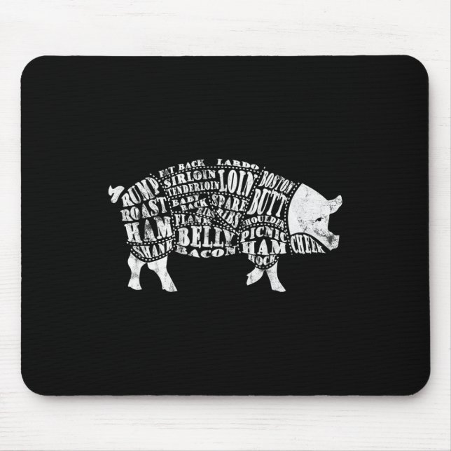 Bbq S Pig Cuts Byrbecue And Grilling  Mouse Pad (Front)