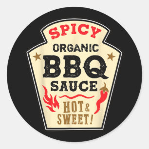 Bbq Sauce Hot Spicy Grill Ketchup Byrbeque Hallowe Classic Round Sticker