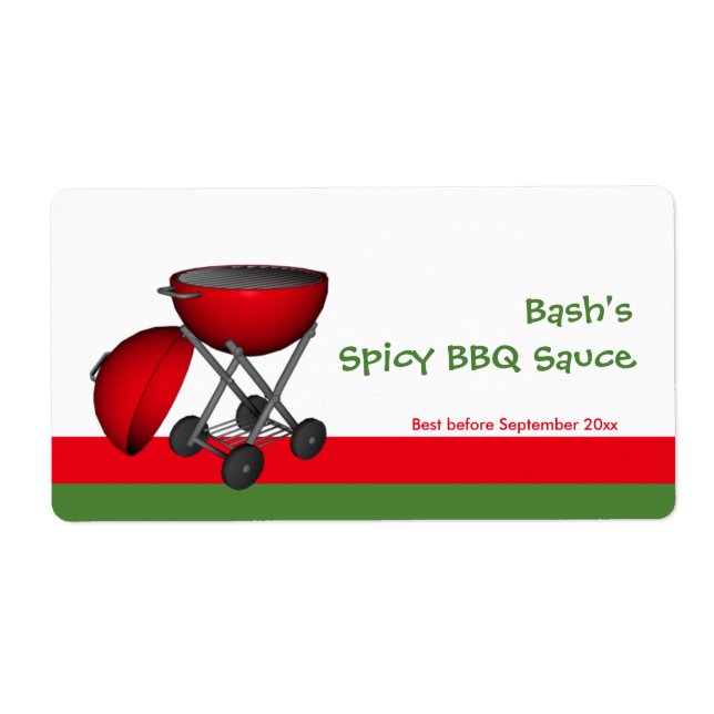 BBQ Sauce Jar Label (Front)