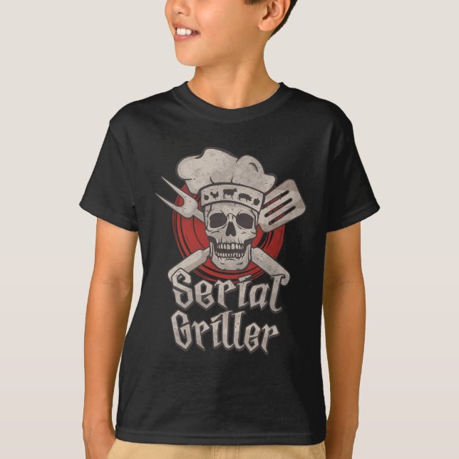 Bbq Serial Griller Picnic Graphic  T-Shirt (Front)