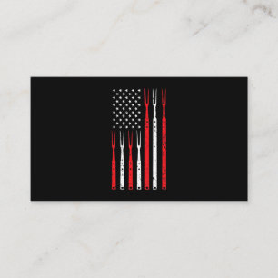 BBQ   Shirt For Men Dad Gift Patriotic USA Flag Loyalty Card