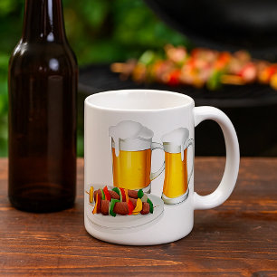 BBQ Skewers and Beer Summer Cookout Coffee Mug