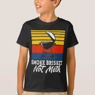Bbq Smoke Brisket Retro Grill Life T-Shirt