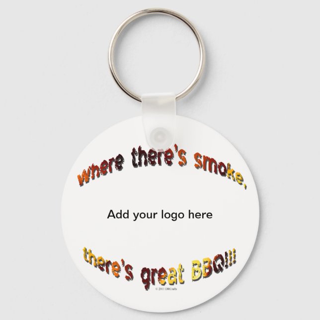 BBQ Smoke Keychain (Front)
