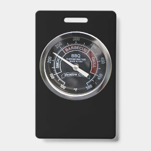 BBQ Smoker 225 Degree Temperature Gauge Perfect Badge