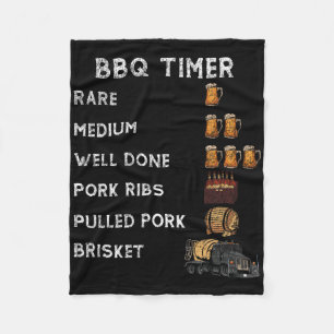Bbq Smoker Bbq Timer Rare Pork Ribs Pulled Pork Br Fleece Blanket