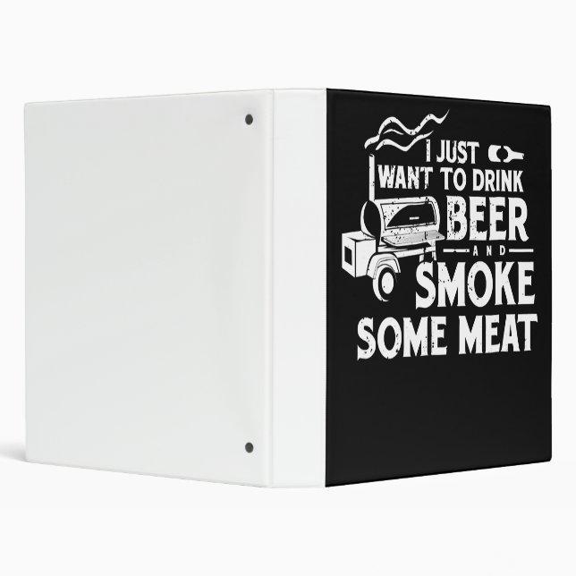 BBQ Smoking Pitmaster Gift Drink Beer Smoke Meat Binder (Background)