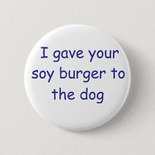 BBQ Soy Burger 2 Inch Round Button