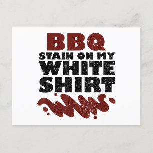 BBQ Stain on my White Holiday Postcard