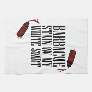 BBQ Stain on my White  Kitchen Towel