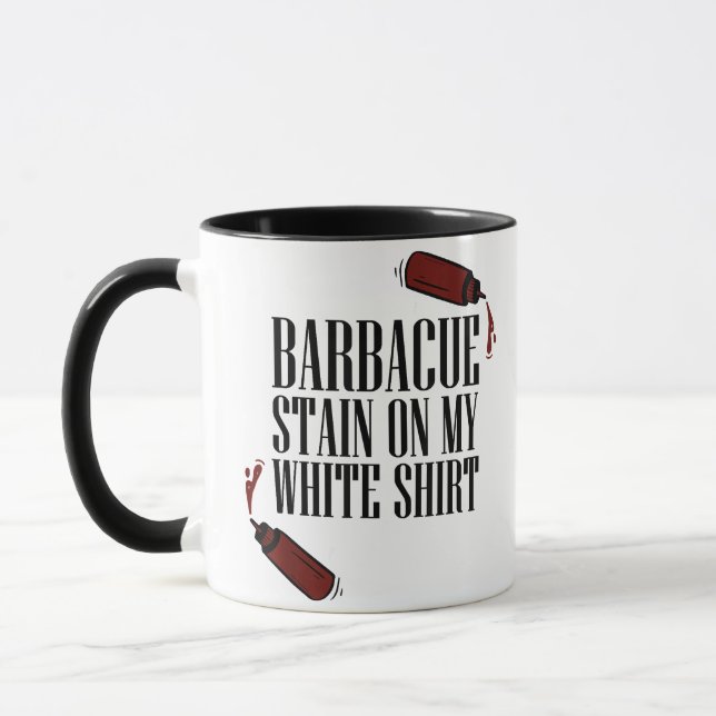 BBQ Stain on my White  Mug (Left)