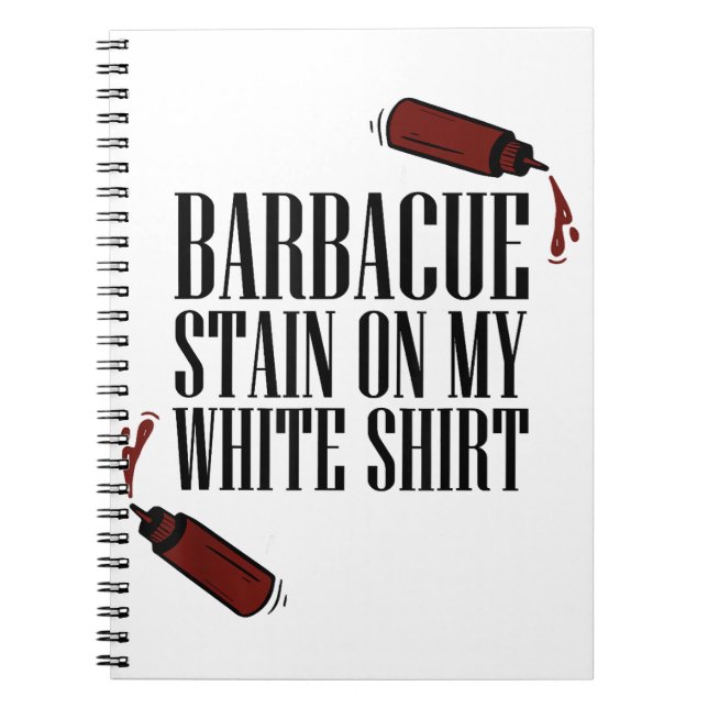 BBQ Stain on my White  Notebook (Front)
