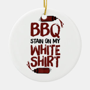 BBQ Stain on my White Premium Ceramic Ornament