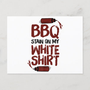 BBQ Stain on my White Premium  Postcard