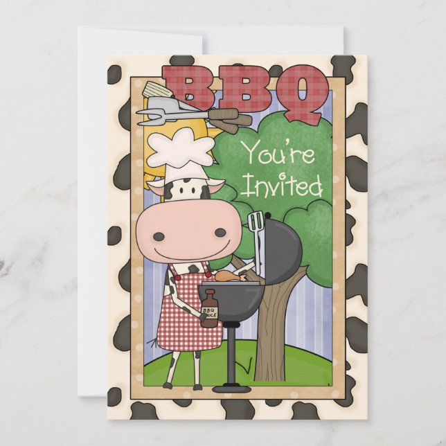 BBQ Steer Invitation (Front)