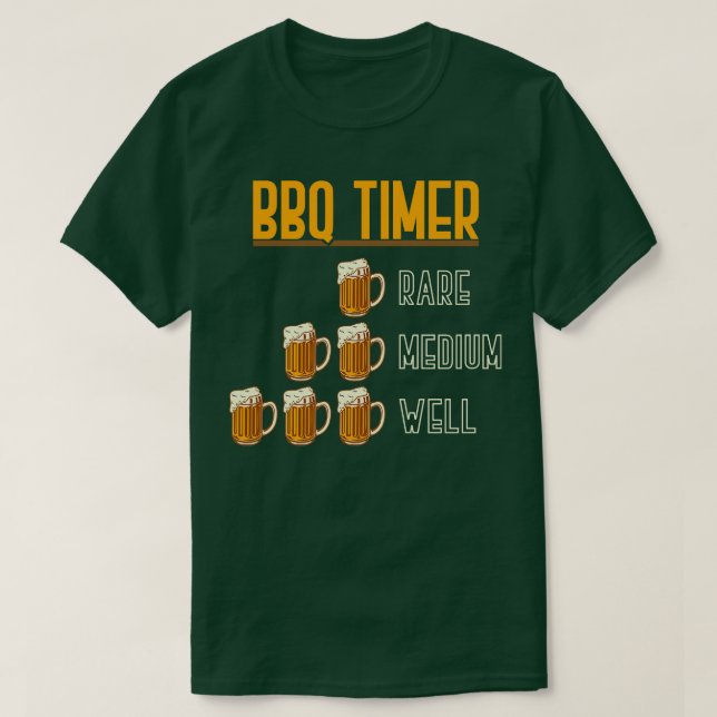 BBQ Timer Beer T-Shirt (Design Front)